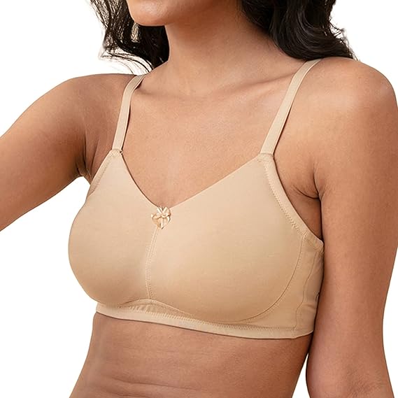 NYKD Cotton Everyday Non-Padded & Non-Wired Soft Cup T-Shirt Bra for Women Full Coverage, Daily Use – NYB062